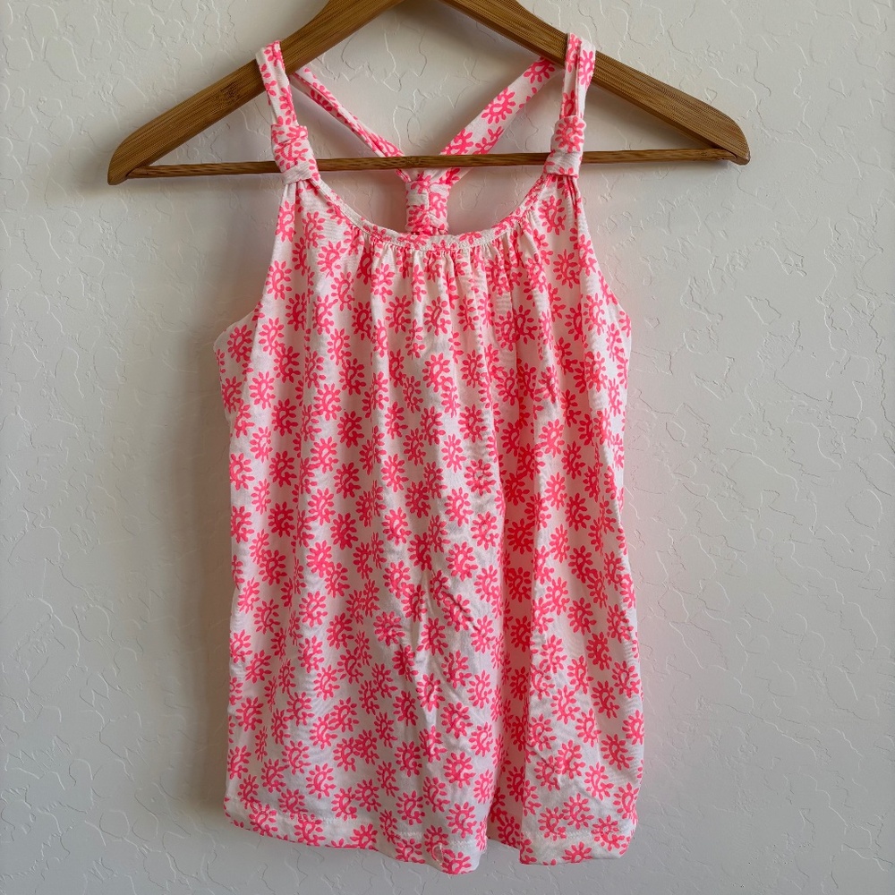 Crewcuts tank top in a pink and white coral pattern, Girls, Size 10, vacation